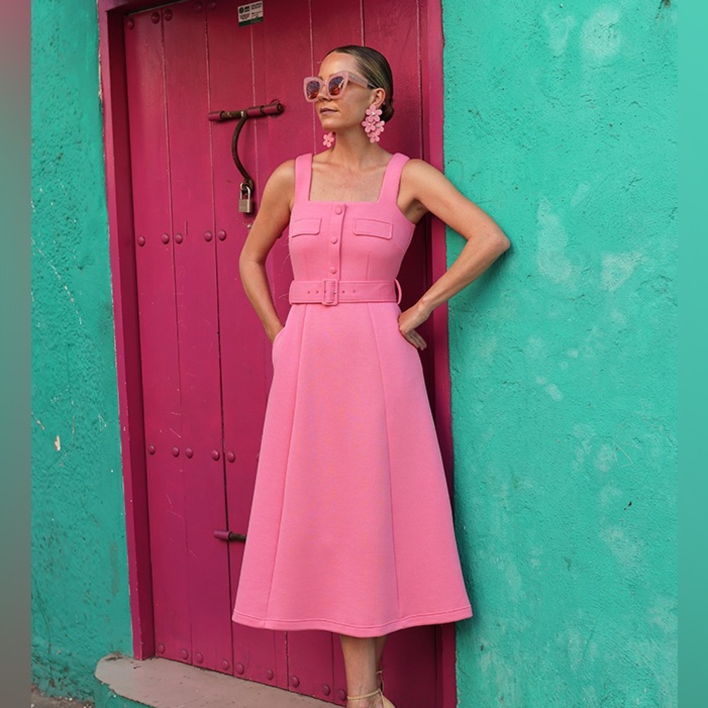Tuckernuck x Atlantic-Pacific  Peony Pink Neoprene Elle Dress XXL EUC